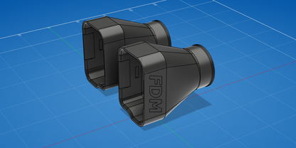 FDM Mini Cooper JCW Gen 2 Brake Duct cooling adapters.  Fast Design Motorsports